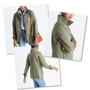 MADEWELL Women’s Olive Green Fleet Mock Neck Jacket Size XS